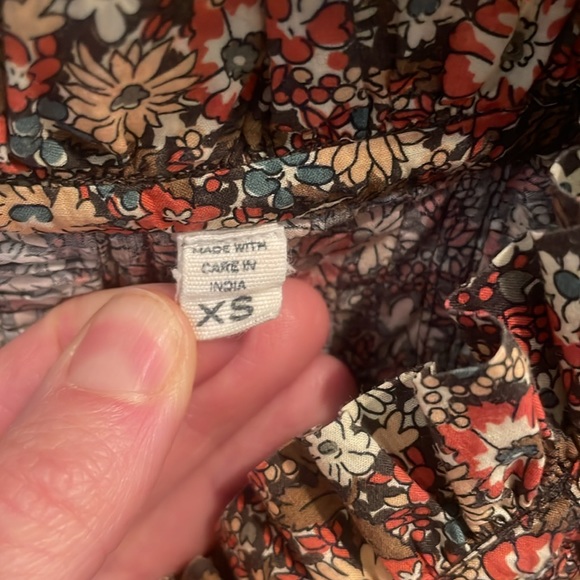 Doen Floral Mini Dress - Brown and Green - Picture 5 of 8